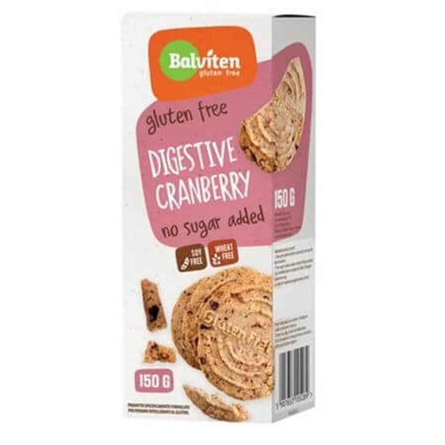 Digestive biscuits with cranberries, 150 g, Balviten