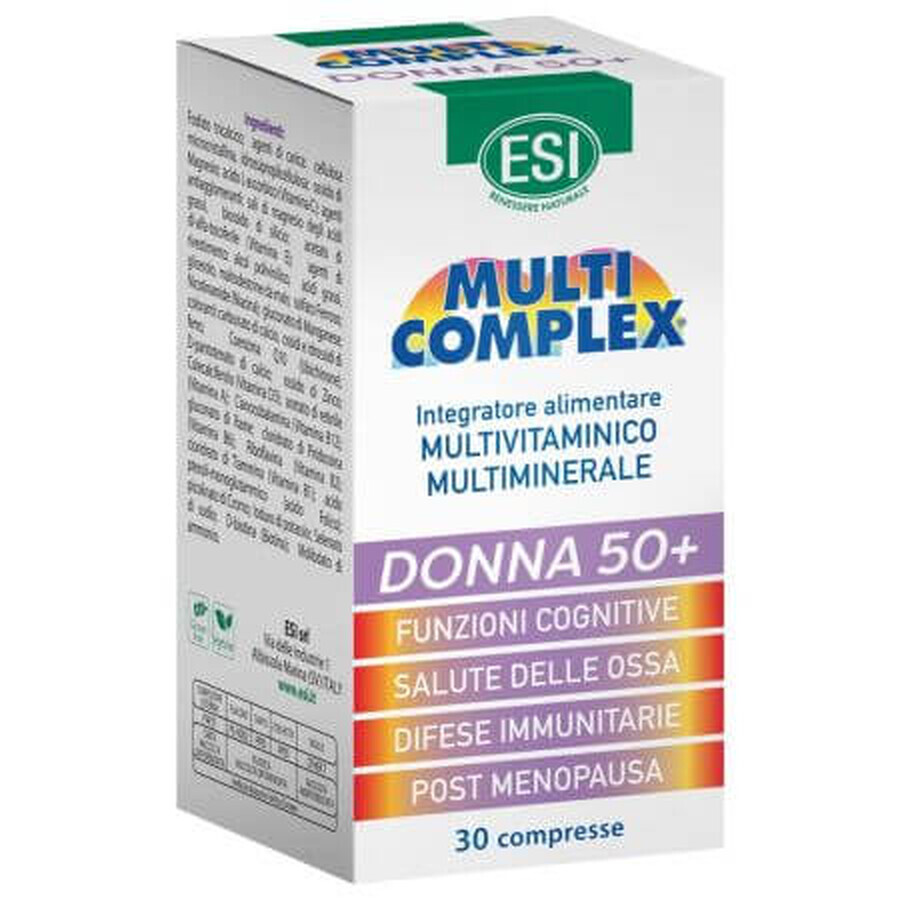 Multicomplex Mujer +50 Multivitaminas y Multiminerales, 30 comprimidos, Esi Spa