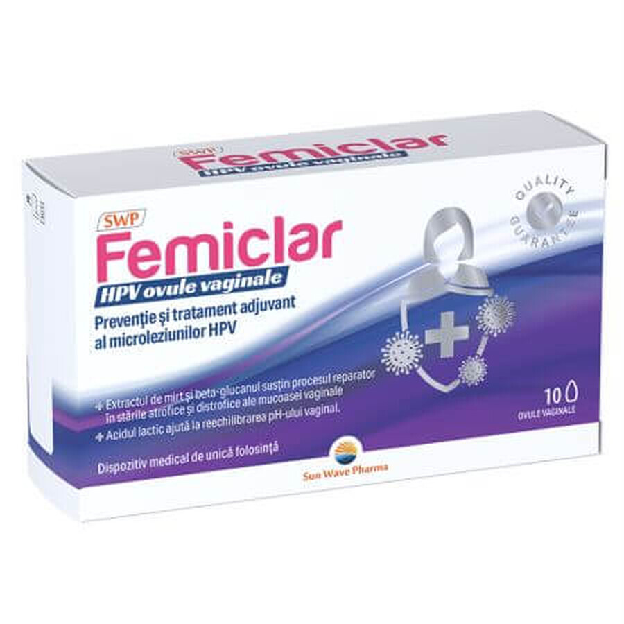 Femiclar HPV, 10 ovules, Sun Wave Pharma