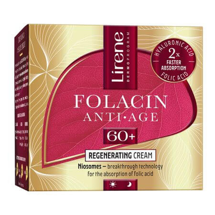 Crema antiedad con efecto regenerador 60+ Folacin Anti Age, 50 ml, Lirene