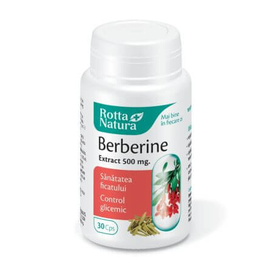 Berberina, 500 mg, 30 cápsulas, Rotta Natura