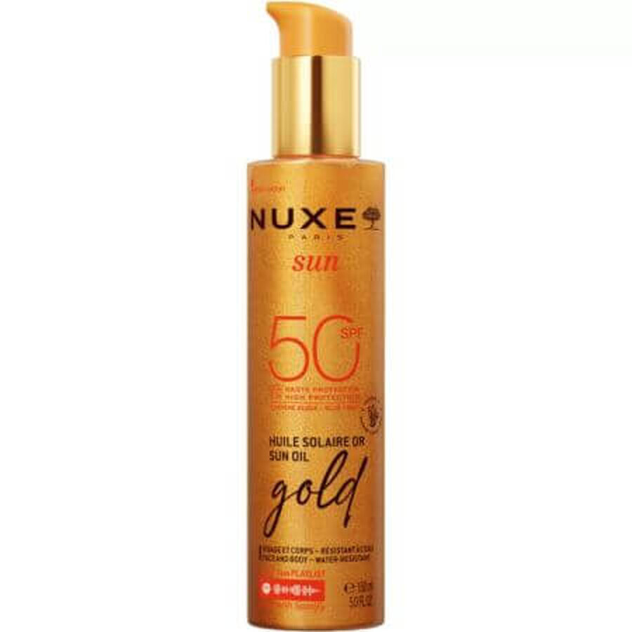Sun SPF50 Olio abbronzante alle particelle, 150 ml, Nuxe