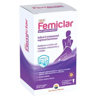 Femiclar gel vaginal, 7 sachets x 5 ml, Sun Wave Pharma