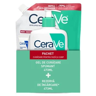 Paket Schäumendes Reinigungsgel, 473 ml + Nachfüllpackung Schäumendes Reinigungsgel, 473 ml, CeraVe