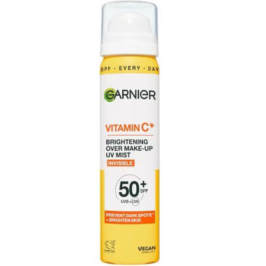 Spray with Vitamin C and SPF 50+ for application over makeup, 75 ml, Garnier