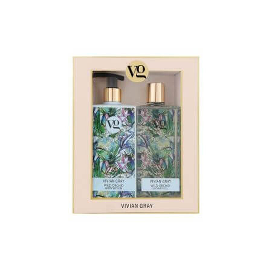 Wild Orchid shower gel and body lotion set, 2 x 350 ml, Vivian Gray