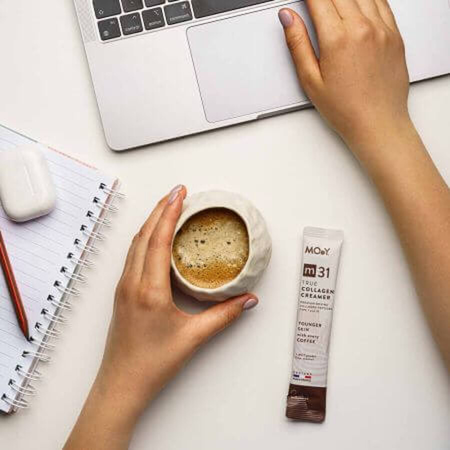Crema de Colágeno Bovino con péptidos m31, 15 sobres x 7 g, Moléculas de Juventud