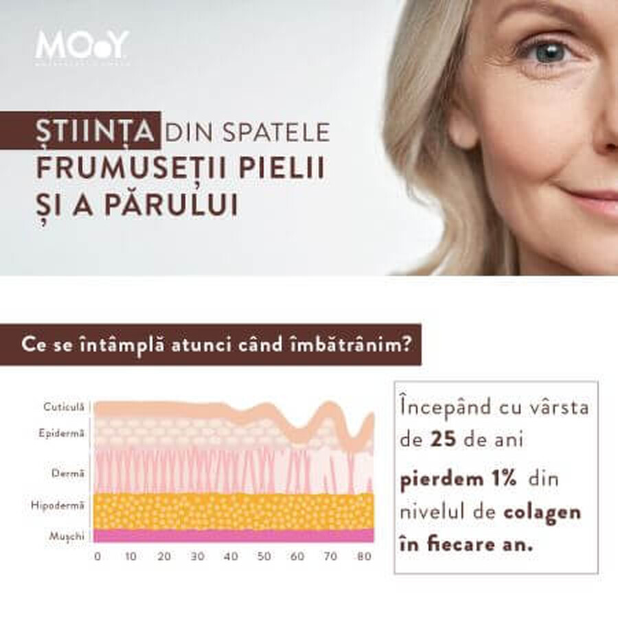 Crema de Colágeno Bovino con péptidos m31, 15 sobres x 7 g, Moléculas de Juventud