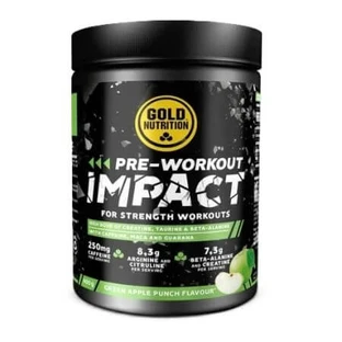 Impact Pre-Workout avec saveur de fruits de mer verts, 400 g, Gold Nutrition