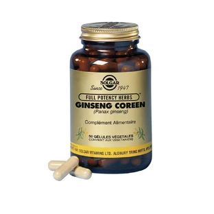 Solgar Ginseng Coreen Panax Fph 50 Vitalité Energie 50 gélules végétales