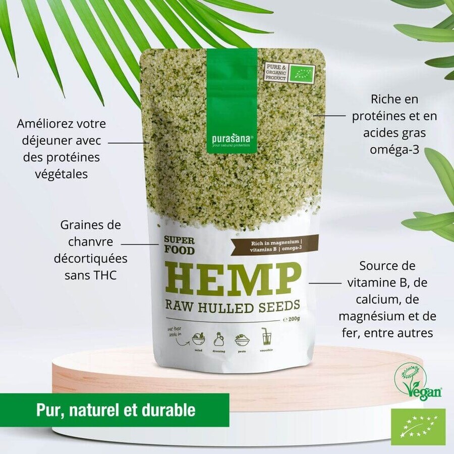 Purasana Semi di canapa biologici decorticati 200g