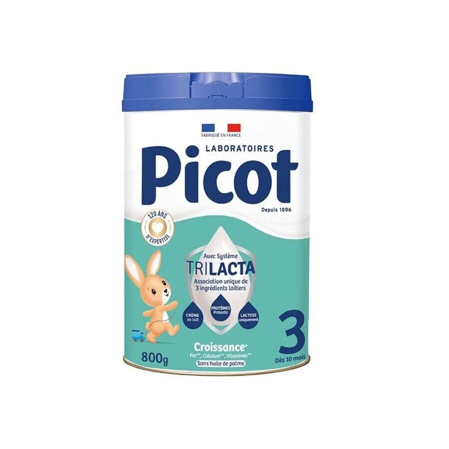 Picot 3 Latte di crescita naturale in polvere da 10 mesi a 3 anni 800 g