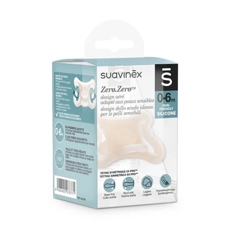 Suavinex Zero Zero Sucette Symétrique Peaux Sensibles 0 à 6 Mois