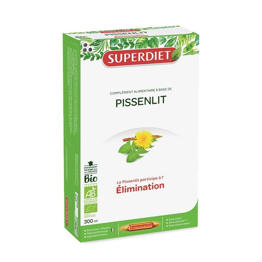 Superdiet Tarassaco Bio Eliminazione 20 Ampolle Drainage Et Élimination 15ml