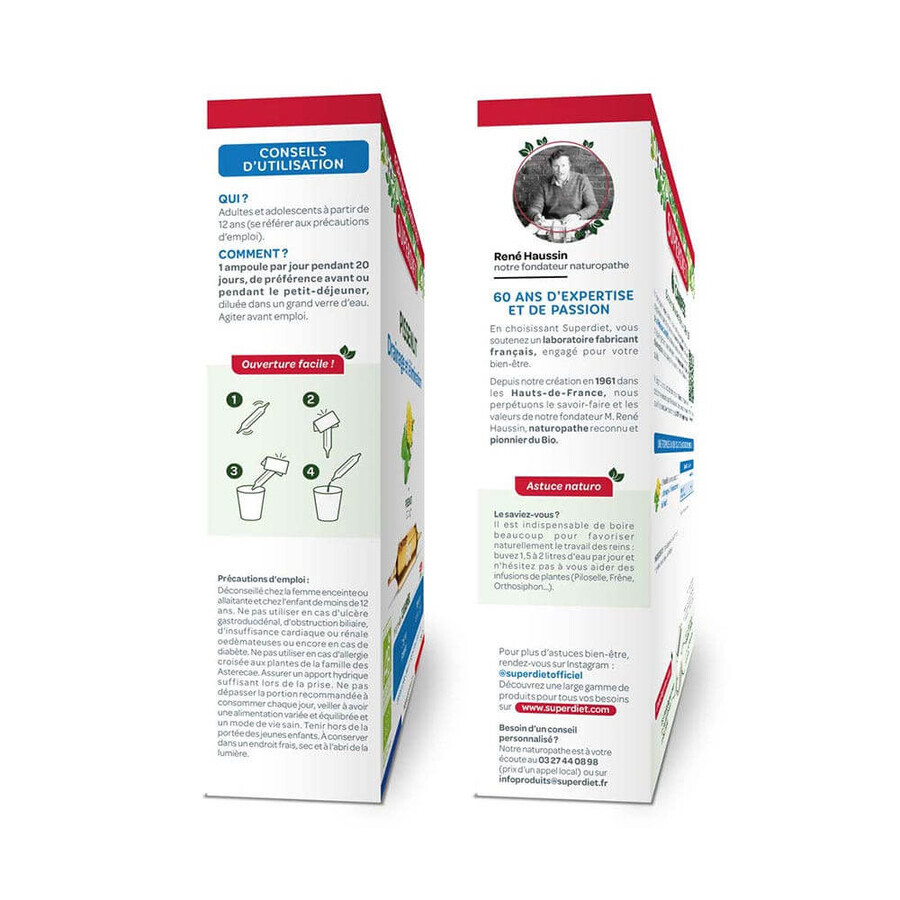 Superdiet Tarassaco Bio Eliminazione 20 Ampolle Drainage Et Élimination 15ml