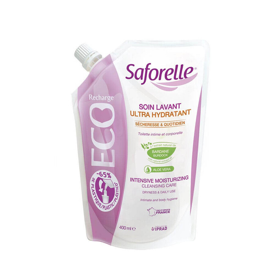 Saforelle Eco-refill Gel de duș ultrahidratant pentru corp Special Dryness 400 ml