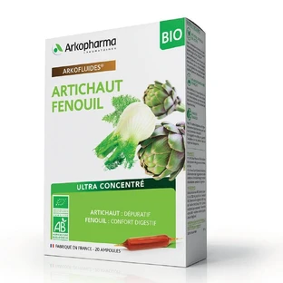 Arkopharma Arkofluids Organic Artichoke Fennel 20 Vials