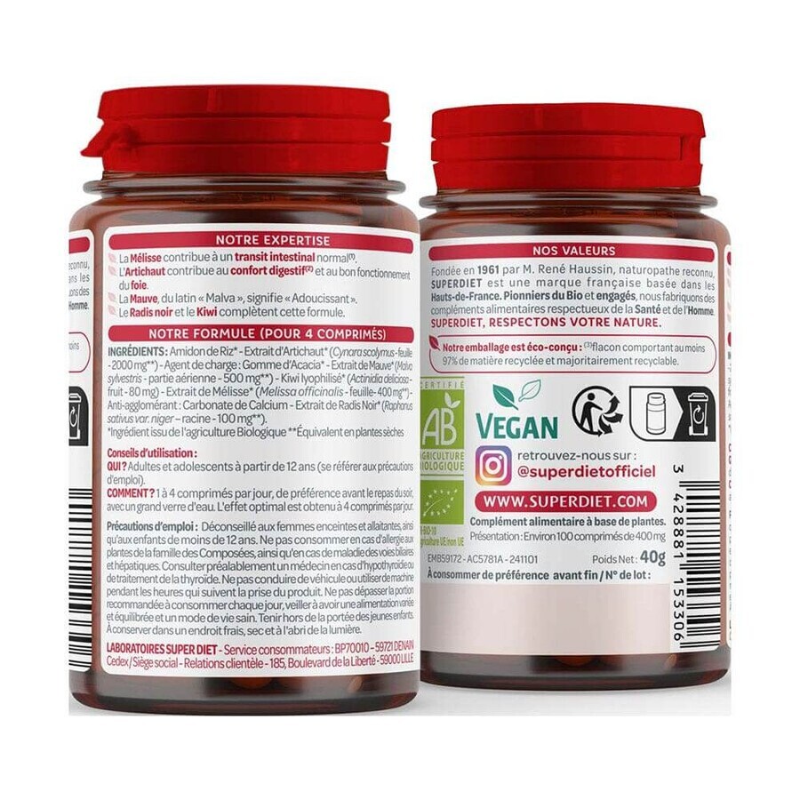 Superdiet Axarola Mauve Bio 100 Comprimés Superdiet Axarola Mauve Bio 100 Comprimés