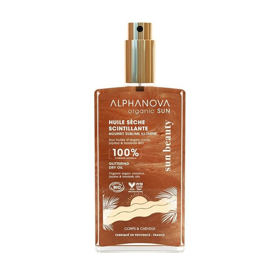 Boutique Alphanova Organic Sun Huile Sèche Scintillante Bio 100ml Alphanova Organic Sun Huile Sèche Scintillante Bio 100ml