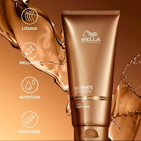 Wella Professionals Ultimate Smooth Après-shampoing nourrissant Cheveux secs, ternes ou frisés 200ml