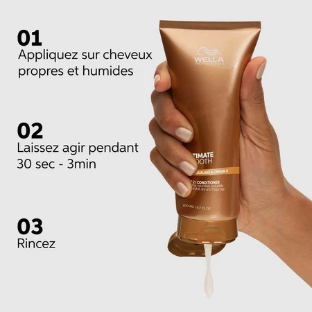 Wella Professionals Ultimate Smooth Après-shampoing nourrissant Cheveux secs, ternes ou frisés 200ml