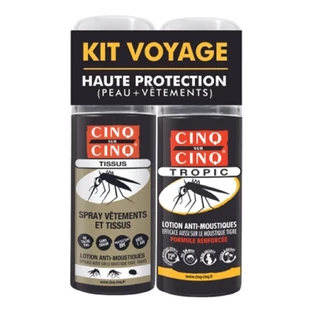 Cinq Sur Cinq Kit de viaje alta protección spray antimosquitos y loción a partir de 24 meses 100ml