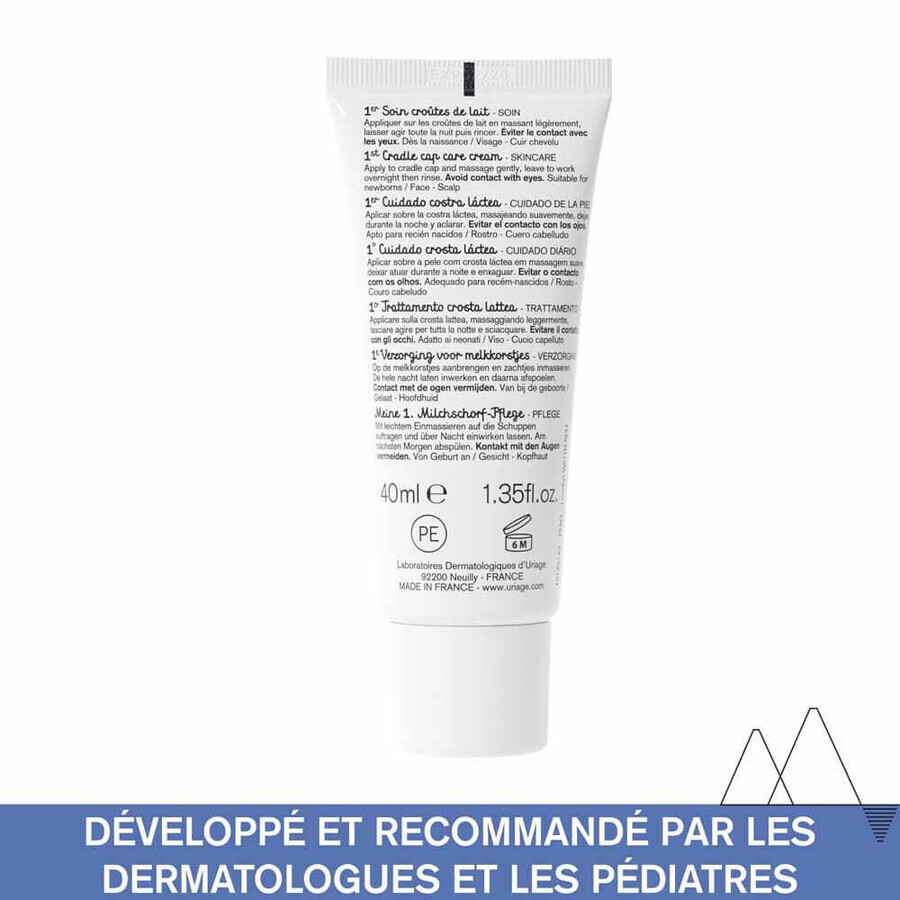 Uriage Baby Leche Corteza Cara Y Cuero Cabelludo Bebe 1er Soin - Uriage 40ml