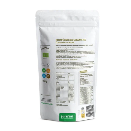 Purasana Cáñamo Ecológico en Polvo 200 g