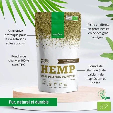 Purasana Cáñamo Ecológico en Polvo 200 g