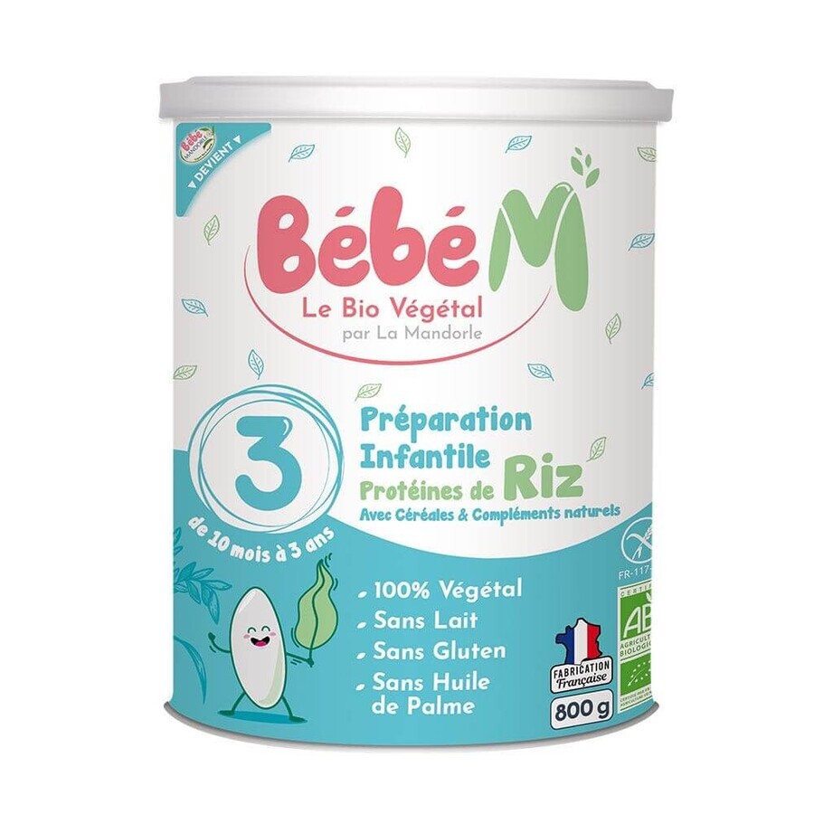 La Mandorle Bebè M Rijst Proteïne + Granen en Natuurlijke Supplementen Bio Vanaf 10 maanden 600g