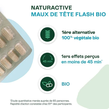 Naturactive Maux de Tête Flash Bio 14 gélules