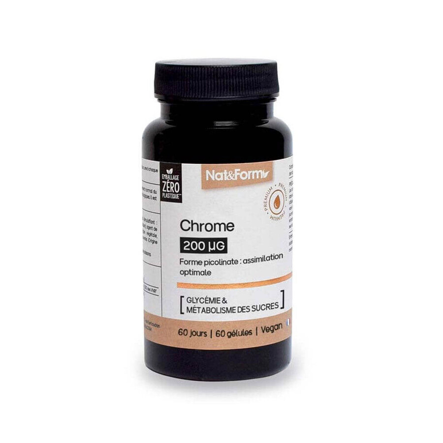 Nat&Form Nutracéuticos Premium Cromo 60 Gélulas