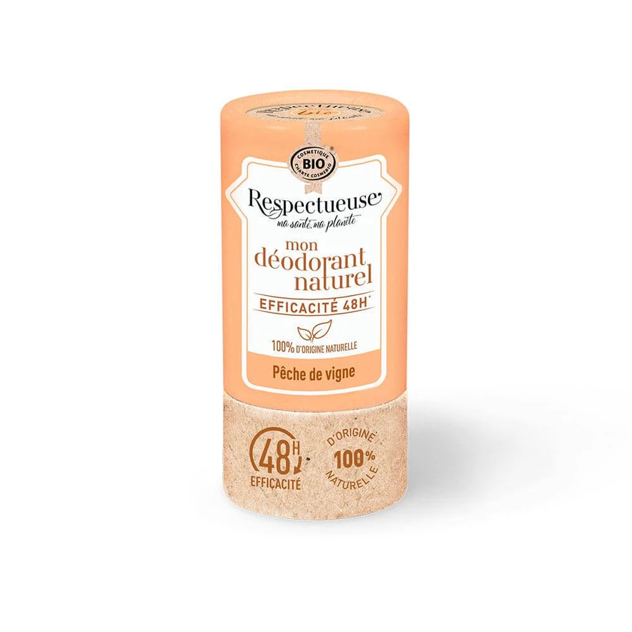 Respectueuse Déodorant Naturel 24H Pêche De Vigne 50g