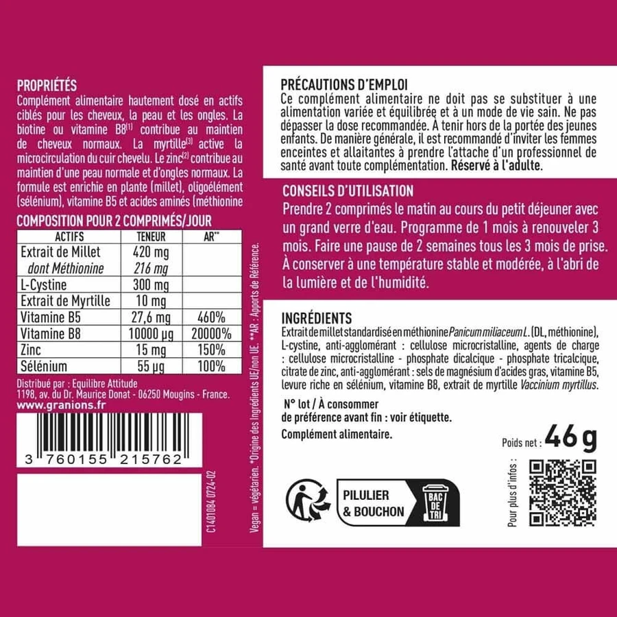 Granions Biotin 10 000 μg 60 Tabletten