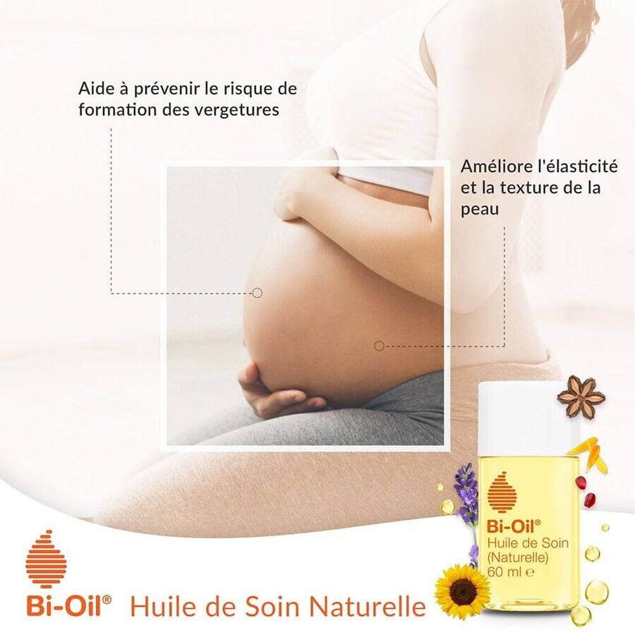 Bi-Oil Huile de soin Naturelle Vergetures et Cicatrices 60ml
