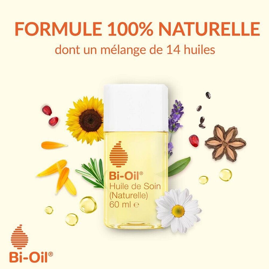 Bi-Oil Huile de soin Naturelle Vergetures et Cicatrices 60ml