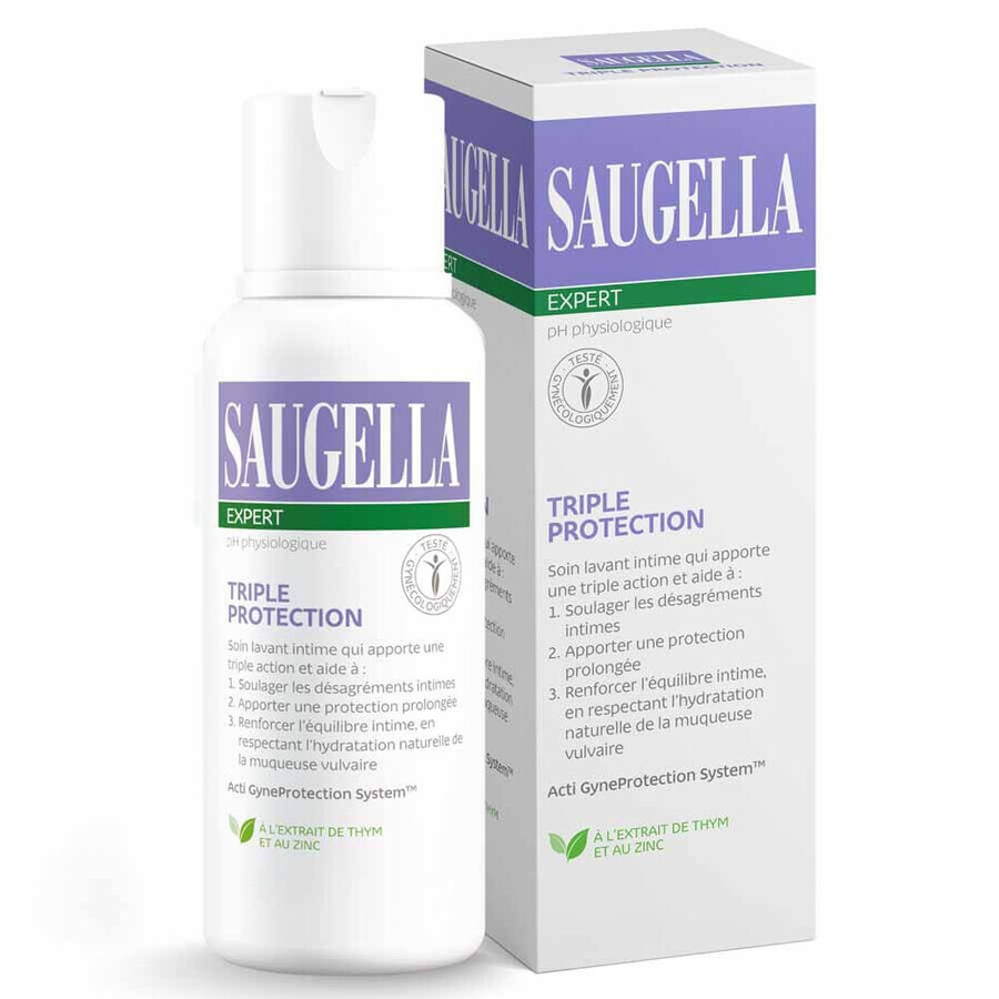Saugella Triple Protection Soin Lavant Intime Inconforts intimes 2x250ml