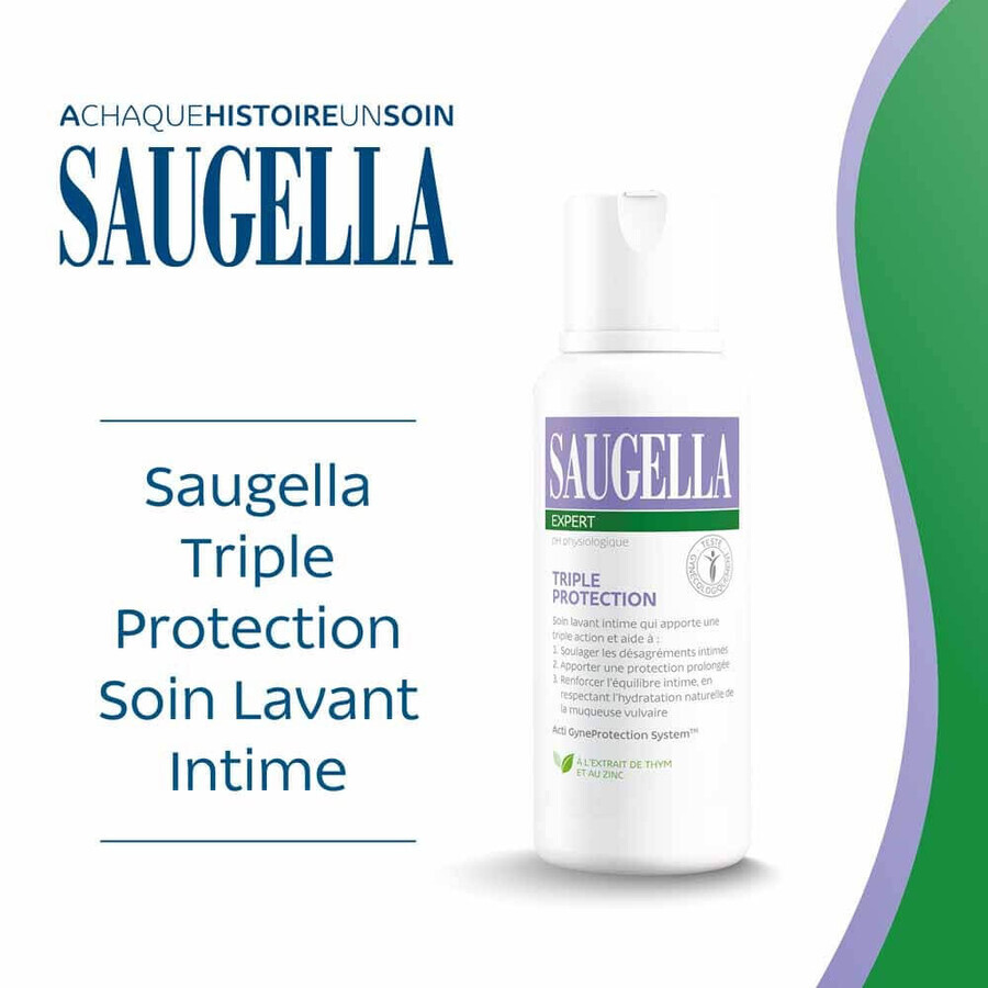 Saugella Triple Protection Soin Lavant Intime Inconforts intimes 2x250ml