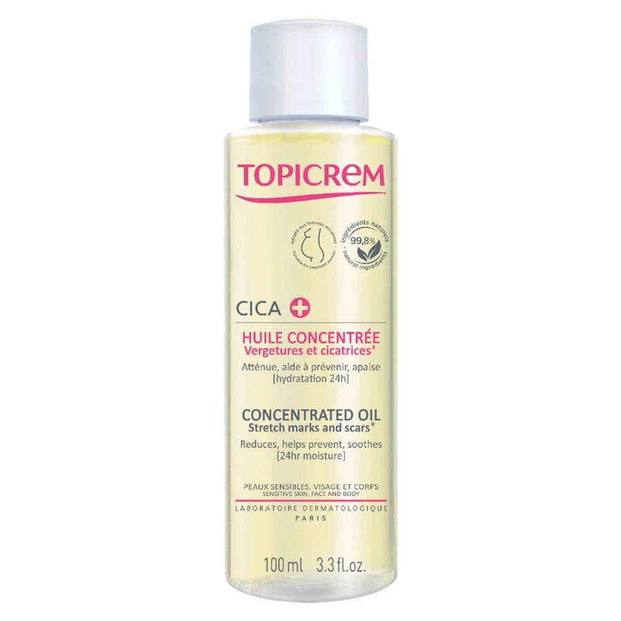 Topicrem Cica Irritated Skin Oil Concentrate Dehnungsstreifen und Narben 100ml