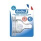 Dodie Flat Sauger mit gro&#223;en 3 Geschwindigkeiten 0-6 Monate x2 Slow-Flow-Sauger