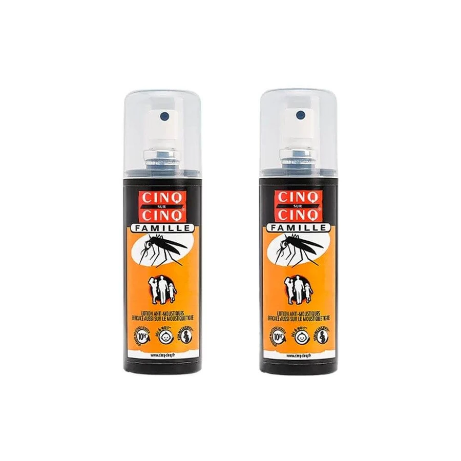 Cinq Sur Cinq Spray Famille Anti-Moustique 2x100ml