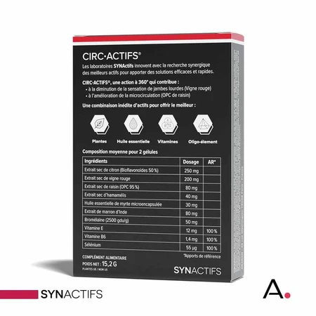 Aragan Synactifs CircActifs Circulation 30 Capsules