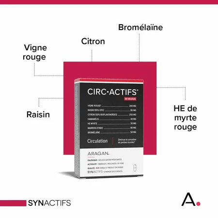 Aragan Synactifs CircActifs Circulation 30 Capsules