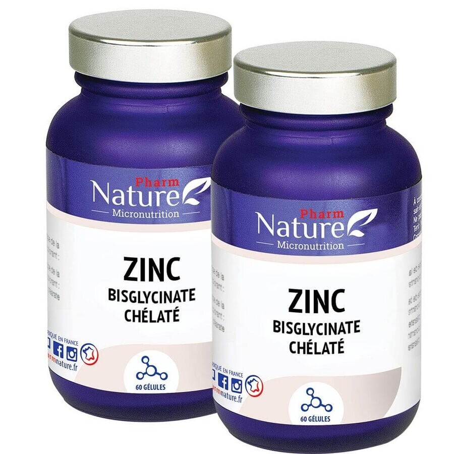 Pharm Nature Micronutrition Zinc bisglicinat chelat 2x60 capsule