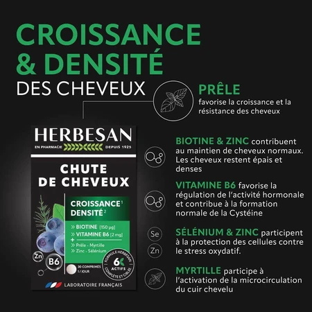 Herbesan Chute De Cheveux 30 Comprimés
