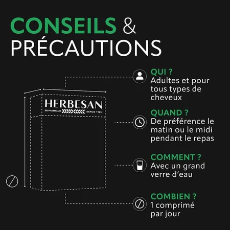 Herbesan Chute De Cheveux 30 Comprimés