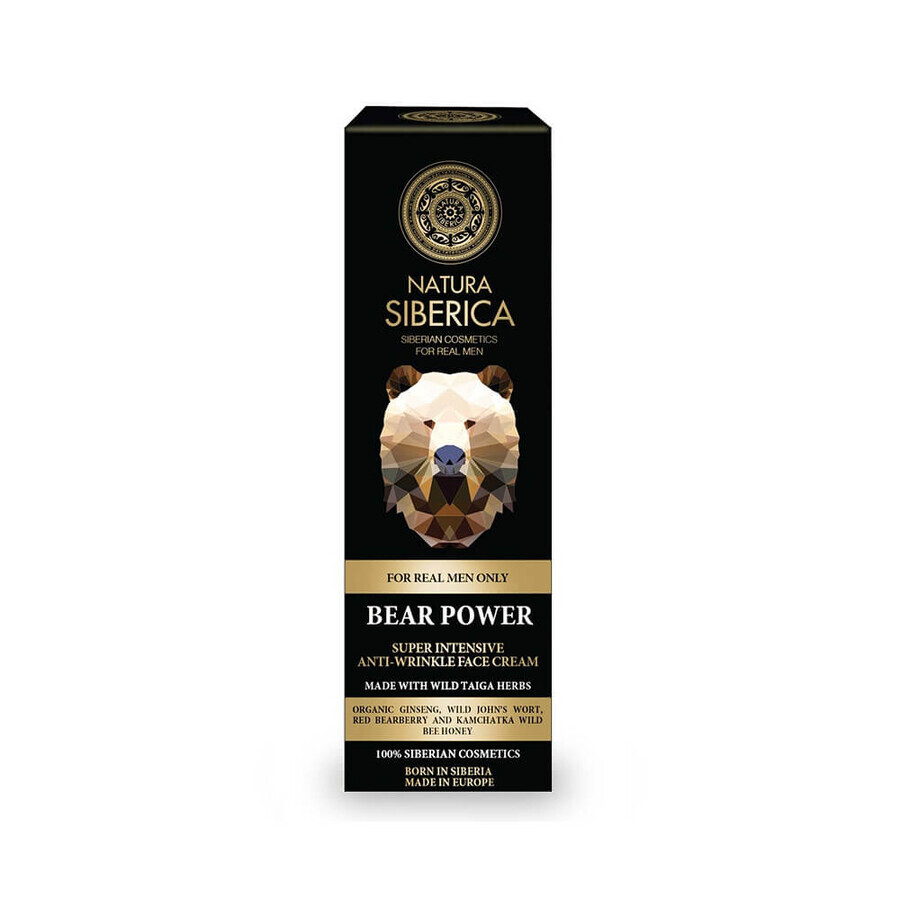 Natura Siberica Men Bear Power Anti-Falten-Gesichtscreme für Männer, 50ml