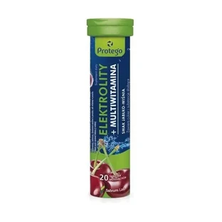 Protego Electrolytes + Multivitamin apple-cherry flavor, 20 effervescent tablets