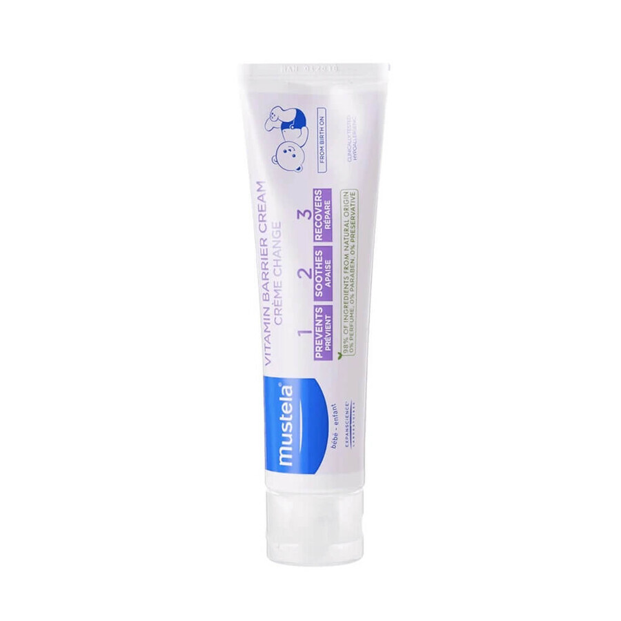 Mustela 1 2 3 crema per eritemi da pannolino, 100 ml