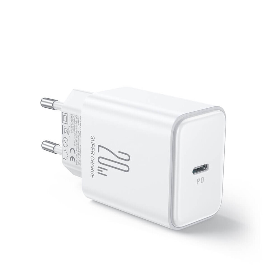 Joyroom JR-TCF06 20W USB-C PD cargador con cable USB-C / Lightning - blanco